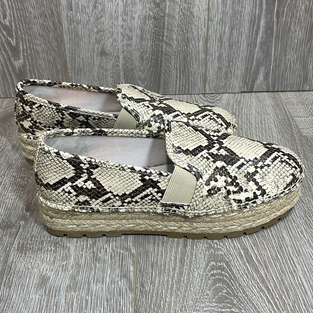Circus by Sam Edelman Cora Snake Print Espadrille Platform Shoe Loafer 7.5
